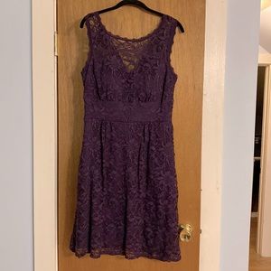 Women’s purple cocktail dress, size 8.